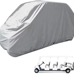 Hot Sale ⭐ Golf Cart 8 Seater Storage Cover (Grey Or Taupe), Fits EZGO, Club Car, Yamaha Model, Chrysler/Polaris GEM E6 🎉