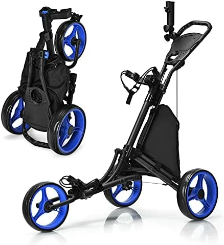 Cheapest π₯° Golf Push Cart, 3 Wheels Aluminum Folding Height Adjustable Golf Push Trolley With Umbrella Holder & Waterproof Bag, Portable Lightweight Quick Open Fold Golf Cart Gray π 3 Cheapest π₯° Golf Push Cart, 3 Wheels Aluminum Folding Height Adjustable Golf Push Trolley With Umbrella Holder & Waterproof Bag, Portable Lightweight Quick Open Fold Golf Cart Gray π