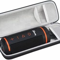 Best Sale ⭐ Carrying Case Compatible With Bushnell Wingman Golf GPS Bluetooth Speaker, Extra Mesh Pocket For Charging Cables And Accessories, Black A_black + Inside Balck 🔥 -FootJoy shop 41fee47oVmL. AC
