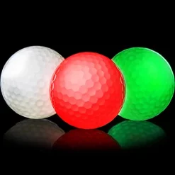Outlet 🤩 Ig Teeth Glow In Dark Golf Balls, Night Golf Balls Led, Light Up Golf Balls Led 3 Pack: Orange& Blue& Pink 🛒
