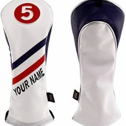 New 😉 Ed White Blue Leather Stripes Driver/Fairway Wood/Hybrid Headcover #1#3#5 H For All Brands Available For Custom Version #1 Driver 🧨 -FootJoy shop 41hHjo jRPL. AC