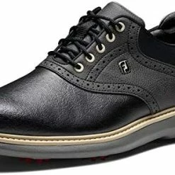 Discount 😀 FootJoy Men's Traditions Golf 👞 Shoe Grey/grey/red 👏 -FootJoy shop 41lDoCANkzL. AC