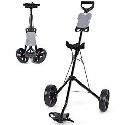 Best deal 🎉 Tangkula Golf Push Pull Cart, Lightweight Foldable 2 Wheels Push Pull Golf Cart Trolley, Walking Push Golf Cart 🌟