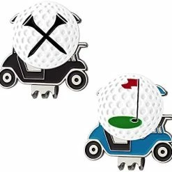 Flash Sale 😍 Myartte Golf Cart Hat Clip, Assorted Pattern Golf Ball Markers 24.4MM,Nice Golf Gift For 👩 Women Men,Pack Of 2 Golf Tee And Flag 😍 -FootJoy shop 41lpug9rQvL. AC