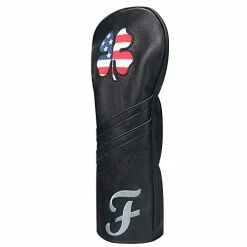 Best Sale 😍 USA US Flag Clover Leather Black Driver Fairway Wood Rescue Hybrid Cover Headcover Also For Customization Version With Your Name Stitched F Wood Coverf 😉