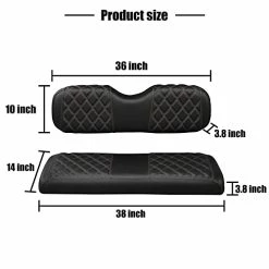 Wholesale 🥰 Golf Cart Diamond Seat Cover For Club Car EZGO Yamaha, Golf Cart Vinyl Seat Cover With Brown Stitching Et Front Seat Cover - Black (brown Stitching) 🌟 -FootJoy shop 41n0FESmtKL