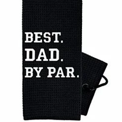 Budget π Funny Golf Towel - Golf Gifts For Men - Embroidered Golf Towels For Golf Bags With Clip - Best Dad By Par π₯