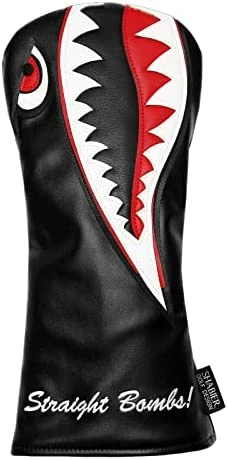 Budget π Black Flying Tiger Warshark Golf Driver Headcover For Taylormade M3 M4 M5 M6 SIM Golf Club Available For Driver Size Wood Size Rescue Size π 7 Budget π Black Flying Tiger Warshark Golf Driver Headcover For Taylormade M3 M4 M5 M6 SIM Golf Club Available For Driver Size Wood Size Rescue Size π - Image 5