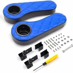 Coupon 🔔 Golf Cart Diamond Flip Armrest With Cup Holder, No Drilling Required, Golf Cart Folding Hinged Armrest, Inward Mount, For Club Car EzGo Yamaha Back Seat Kit Black (gold Stitching) 👏 -FootJoy shop 41ng n RbsL. AC