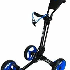 Best Sale ✔️ Qwik-Fold 4 Wheel Folding Push Pull Golf CART - Foot Brake - ONE Second To Open & Close! Black/blue 😍 -FootJoy shop 41plRWHdCL. AC