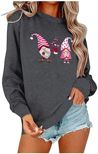 Top 10 𧨠Women Valentine's Day π Christmas Sweatshirt Lightweight Loose Blouse Funny Graphic Top Long Sleeve π Shirt Pullover Tee 3-red π 8 Top 10 𧨠Women Valentine's Day π Christmas Sweatshirt Lightweight Loose Blouse Funny Graphic Top Long Sleeve π Shirt Pullover Tee 3-red π - Image 6