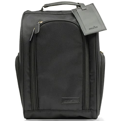 Best Pirce π Athletico Executive Golf π Shoe Bag With Luggage Tag - Zippered π Shoe Carrier With External Pockets - Great Golf Gift For Men Or π© Women Black π 3 Best Pirce π Athletico Executive Golf π Shoe Bag With Luggage Tag - Zippered π Shoe Carrier With External Pockets - Great Golf Gift For Men Or π© Women Black π