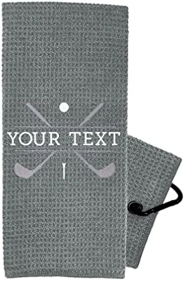 Best deal β¨ Custom Golf Towel - Embroidered Golf Towels For Golf Bags With Clip - Personalized Golf Towel For Golf Bags For Men - Golf Gifts For Men Grey - Gold Club π₯° 6 Best deal β¨ Custom Golf Towel - Embroidered Golf Towels For Golf Bags With Clip - Personalized Golf Towel For Golf Bags For Men - Golf Gifts For Men Grey - Gold Club π₯° - Image 4