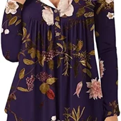 Hot Sale 🔥 JJHAEVDY Womens Floral Tie-Dye Tops V Neck T-Shirts Button Up Tunic Casual Flowy Pleats Tanks Long Sleeve Blouses 5-red 😍 24 Hot Sale 🔥 JJHAEVDY Womens Floral Tie-Dye Tops V Neck T-Shirts Button Up Tunic Casual Flowy Pleats Tanks Long Sleeve Blouses 5-red 😍 -FootJoy shop 41rd8yANZ4L. AC