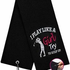Buy ✨ Funny Golf Towel, Swing Swear Repeat, Golf Gifts For Men - Golf Accessories For Men, Embroidered Golf Towels For Golf Bags With Clip, Black 💯 -FootJoy shop 41rloUvnXYL. AC