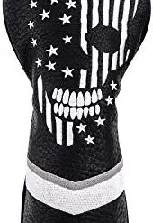 Best Sale 👍 Mytag Golf Skull Skeleton Head Cover Golf Club Black Leather Headcovers Set Fits Driver Fairway Wood Hybrid Utility Putter Iron Wedge Headcover 🎁 -FootJoy shop 41t RFCNgVL. AC