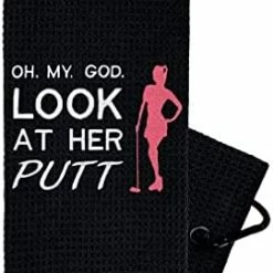 Best reviews of 🛒 Funny Golf Towel For 👩 Women - Golf Towels For Golf Bags With Clip - 👩 Womens Golf Towel - Look At Her Putt Look At Her Putt - A ⭐ -FootJoy shop 41uMBv8XuYS. AC