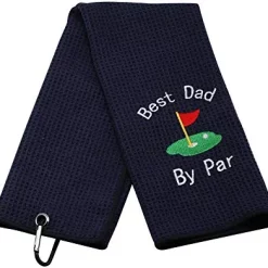 Brand new ✔️ Dad Golf Towel Embroidered Golf Towel Gift Golf Father Gift Embroidered Golf Towel With Clip (-Best Papa By Par) 👍 -FootJoy shop 41vOivvh3tL. AC