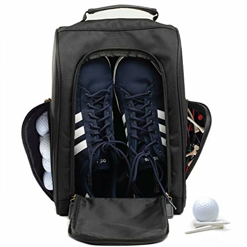 Best Pirce π Athletico Executive Golf π Shoe Bag With Luggage Tag - Zippered π Shoe Carrier With External Pockets - Great Golf Gift For Men Or π© Women Black π 4 Best Pirce π Athletico Executive Golf π Shoe Bag With Luggage Tag - Zippered π Shoe Carrier With External Pockets - Great Golf Gift For Men Or π© Women Black π - Image 2