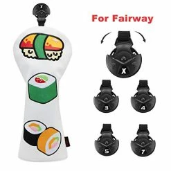 Discount 😀 Barudan Golf Japanese Sushi Golf Club Covers - Golf Accessory For Men, 👩 Women, Kids, Golfer - 3 Model Options Golf Driver Headcover/Golf Fairway Wood Head Cover/Hybrid Club Head Cover For Hybri 🥰 -FootJoy shop 41w0qReT5oL