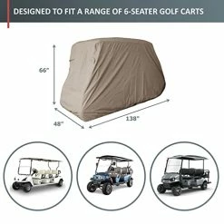 Cheapest 💯 | Deluxe 6 Seater Golf Cart Cover (Grey Or Taupe), Fits E Z GO, Club Car, Yamaha Model 🎁 -FootJoy shop 41yy8sq6BSL