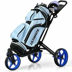 Wholesale 🤩 Golf Push Cart With 360° Rotating Front Wheel, Aluminum Collapsible 3 Wheels Golf Pull Cart, Golf Trolley W/Elastic Strap, Scoreboard Storage & Foot Brake, Height-Adjustable Handle Gree 🎁 -FootJoy shop 510G0Qe5mcL. AC