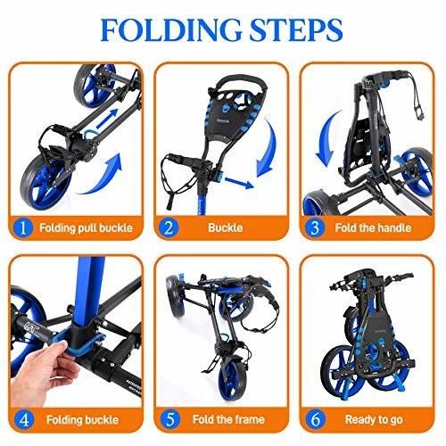 Coupon π― 3 Wheel Golf Push Cart - Lightweight Folding Golf Walking Push Cart Roller Golf Bag Holder W/ Upper/Lower Bracket W/ Elastic Strap, Scorecard, Cup, & Bag Storage Holder - SereneLife SLG3W Full π― 4 Coupon π― 3 Wheel Golf Push Cart - Lightweight Folding Golf Walking Push Cart Roller Golf Bag Holder W/ Upper/Lower Bracket W/ Elastic Strap, Scorecard, Cup, & Bag Storage Holder - SereneLife SLG3W Full π― - Image 2