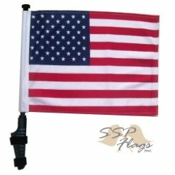 Best Sale ⌛ USA Golf Cart Flag EZ On & Off Bracket 🔔
