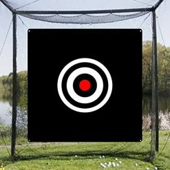 Best Sale 🎉 Olf Target Cloth 58”x 59” Hitting Net Replacement Hanging Circle Backstop Training Aids For Indoor Outdoor Backyard Driving Range Court Practice ⭐