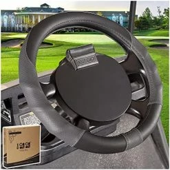 Budget ✨ Golf Cart Steering Wheel Cover For EZGO TXT & RXV, Anti Slip Leather Cover Easy To Install And Feels Good In Handling Black+ Gray 🔔 -FootJoy shop 515M51od7tL. AC