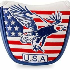 Budget 🤩 Golf Golf Putter Cover, Golf Club Head Covers Mallet Putter Headcover Synthetic Leather Golf Blade Putter Cover With Magnetic Closure & America USA Style For Golf Putter Covers For Blade Putter Covers 😍 -FootJoy shop 515P3xbrtLL. AC