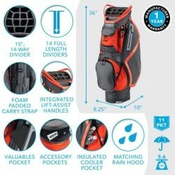 Best deal 🧨 2021 Maverick Golf Cart Bag Black/gunmetal/oce ❤️ -FootJoy shop 515pP5X70xL