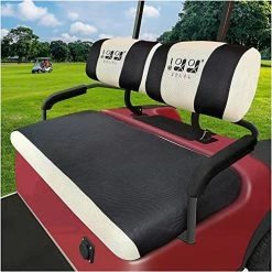 Deals 🌟 Golf Cart Yamaha G2, G8, G9, G16, G19, G22 And Club Car DS Before 2000 Seat Covers, Stylish Durable Bench Seat Covers,Washable Breathable Polyester Mesh Cloth(Black/Beige) ❤️ -FootJoy shop 5166HDeuQVL