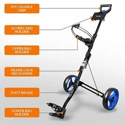 Brand new ✨ SereneLife Golf Push Cart - Lightweight Folding Walking Roller 🔥 -FootJoy shop 5173WGajUZL