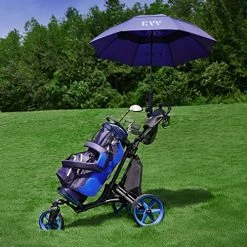 Flash Sale 👏 KVV 3 Wheel 360 Rotating Front Wheel Golf Push Cart Open And Close In ONE Second-Free Umbrella Holder Included Red/black 🔥 -FootJoy shop 5175lOC2ikL