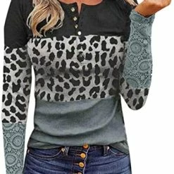 Wholesale ✨ JJHAEVDY  2022 Fall Winter 👩 Women's Long Sleeve Blouses Casual Button Down Sweatshirts Loose Fit Pullover Tunic Top 1-dark Green ⭐ -FootJoy shop 517ZErGwfvL. AC