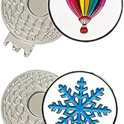 Brand new 😀 PINMEI Colorful Golf Ball Markers With Silver Color Golf Hat Clips 💯