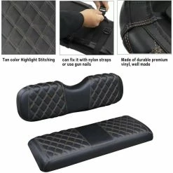 Wholesale 🥰 Golf Cart Diamond Seat Cover For Club Car EZGO Yamaha, Golf Cart Vinyl Seat Cover With Brown Stitching Et Front Seat Cover - Black (brown Stitching) 🌟 -FootJoy shop 517whBHzG9L