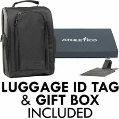 Best Pirce π Athletico Executive Golf π Shoe Bag With Luggage Tag - Zippered π Shoe Carrier With External Pockets - Great Golf Gift For Men Or π© Women Black π 12 Best Pirce π Athletico Executive Golf π Shoe Bag With Luggage Tag - Zippered π Shoe Carrier With External Pockets - Great Golf Gift For Men Or π© Women Black π -FootJoy shop 518u4TkYPcL