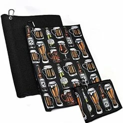 Best Sale ✨ Eapple Tropical Floral And Blue Solid Golf Towel For Golf Bags With Clip For Men & 👩 Women | 2 Microfiber Waffle Golf Towels & 1 Golf Ball Towel | Super Absorbent And Quick D 😍 -FootJoy shop 519AyZaBvVS. AC