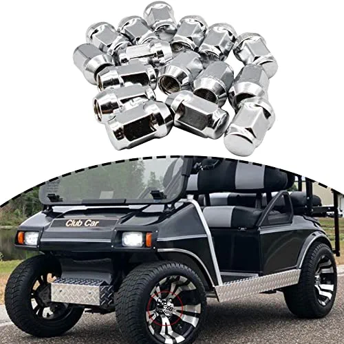 Discount π CLUBRALLY Golf Cart Wheel Lug Nut Kit For EZGO & Club Car, 1/2-20 Size 16 Packs Chrome/Black Black-16 Packs β€οΈ 4 Discount π CLUBRALLY Golf Cart Wheel Lug Nut Kit For EZGO & Club Car, 1/2-20 Size 16 Packs Chrome/Black Black-16 Packs β€οΈ - Image 2