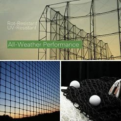Wholesale 🧨 Golf Netting Material - Golf Hitting Net For Backyard - Sport Netting Barrier - High Impact Nets For Sports (Black, 20mm Mesh) 🥰 -FootJoy shop 51AmpA7tpbL