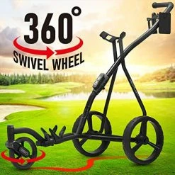 Brand new 🤩 WishboneOne Golf Cart Golf Push Carts - Swivel Front Wheel 360 Degree Rotating, 1-Step Folding, Aircraft Grade Frame, Clear Design Concept, Lightweight & Easy Handling Lime 🔔