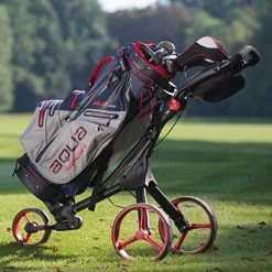 Budget ✔️ Big Max IQ+ 3-Wheel Golf Push Cart | Ultra-Lightweight | Quick-Folding | Pull Cart | Scorecard Holder | Adjustable Bag Bracket Black 😀 -FootJoy shop 51EfWgbynuL