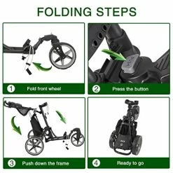 Brand new ⌛ KVV 3 Wheel 360 Rotating Front Wheel Foldable/Collapsible Golf Push Cart With Foot Brake Open And Close In ONE Second-Free Umbrella Holder Included ✨ -FootJoy shop 51FCmxqEDgL