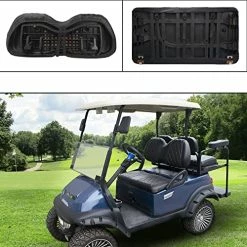 Budget 👍 Golf Cart P Diamond Seat Cover Kit, Fit For Club Car Precedent OEM Ordinary Seat Cushion, No Need To Use Gun Nails, Golf Cart Vinyl Seat Cover Black (gold Stitching) 🔔