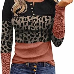 Wholesale ✨ JJHAEVDY  2022 Fall Winter 👩 Women's Long Sleeve Blouses Casual Button Down Sweatshirts Loose Fit Pullover Tunic Top 1-dark Green ⭐ -FootJoy shop 51HhgJQObfL. AC