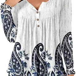 Hot Sale 🔥 JJHAEVDY Womens Floral Tie-Dye Tops V Neck T-Shirts Button Up Tunic Casual Flowy Pleats Tanks Long Sleeve Blouses 5-red 😍 30 Hot Sale 🔥 JJHAEVDY Womens Floral Tie-Dye Tops V Neck T-Shirts Button Up Tunic Casual Flowy Pleats Tanks Long Sleeve Blouses 5-red 😍 -FootJoy shop 51HzQFgjZDL. AC