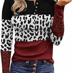 Wholesale ✨ JJHAEVDY  2022 Fall Winter 👩 Women's Long Sleeve Blouses Casual Button Down Sweatshirts Loose Fit Pullover Tunic Top 1-dark Green ⭐ -FootJoy shop 51JRTecDqaL. AC