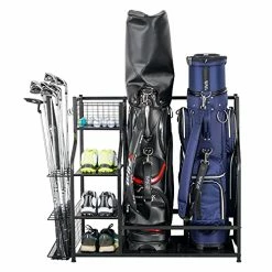 Cheapest 🌟 Mythinglogic Golf Storage Garage Organizer,Golf Bag Storage Stand And Other Golfing Equipment Rack,Extra Large Design For Golf Clubs Accessories ⌛